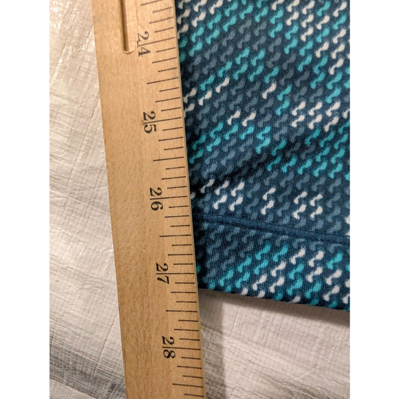 Nike Pro Dri-FIT Women's Compression Leggings M Pants Blue Green Neon Waistband - Picture 9 of 11